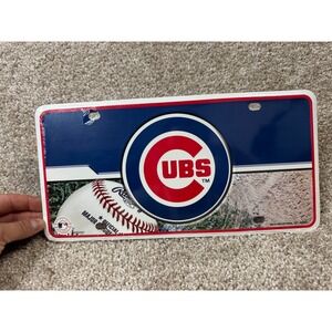 Chicago Cubs MLB License Plate Rico Industries Metal Vanity Tag MTGS301 New